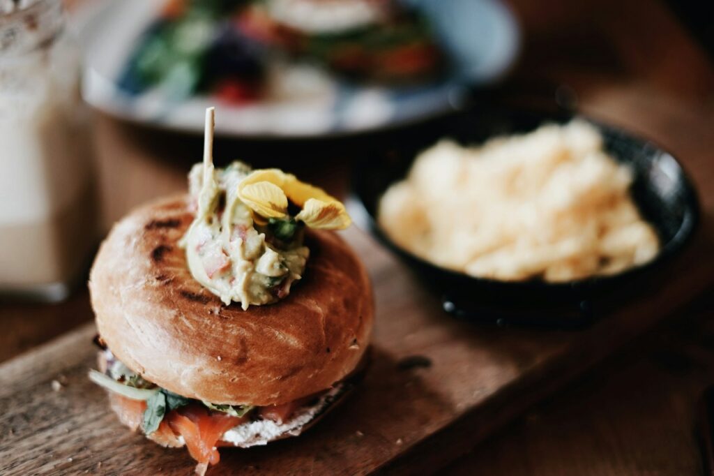 Smoked Salmon & Herbed Cream Cheese Bagel
